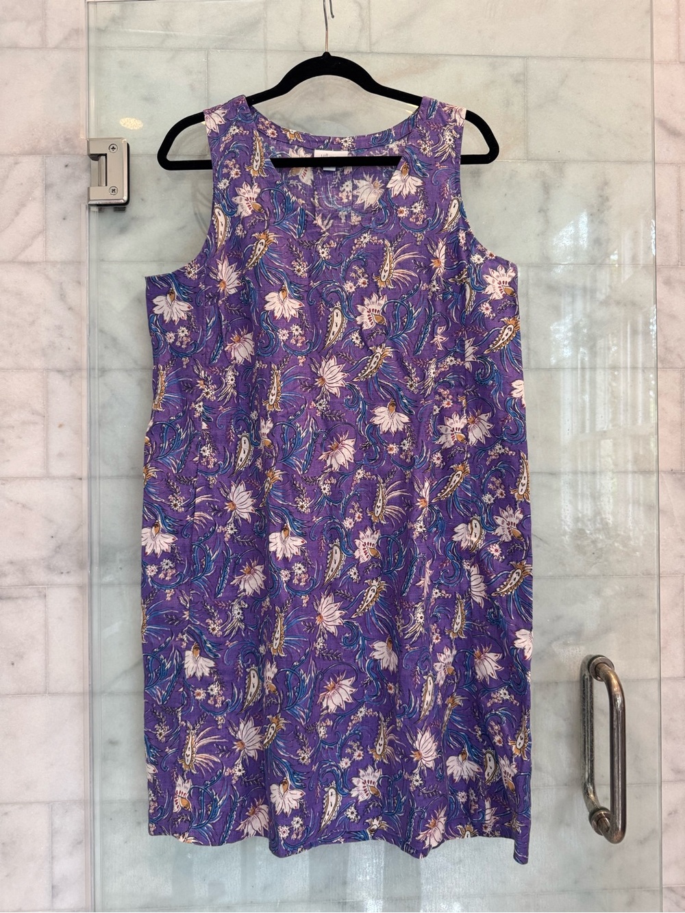J.Jill Love Linen 100% Linen Floral Sleeveless Dress, Size M, NWOT